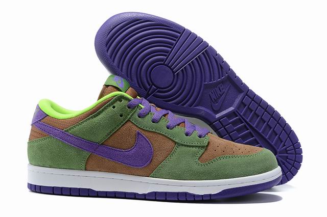 Cheap Nike Dunk Sb Men's Shoes Green Brown Purple-02
